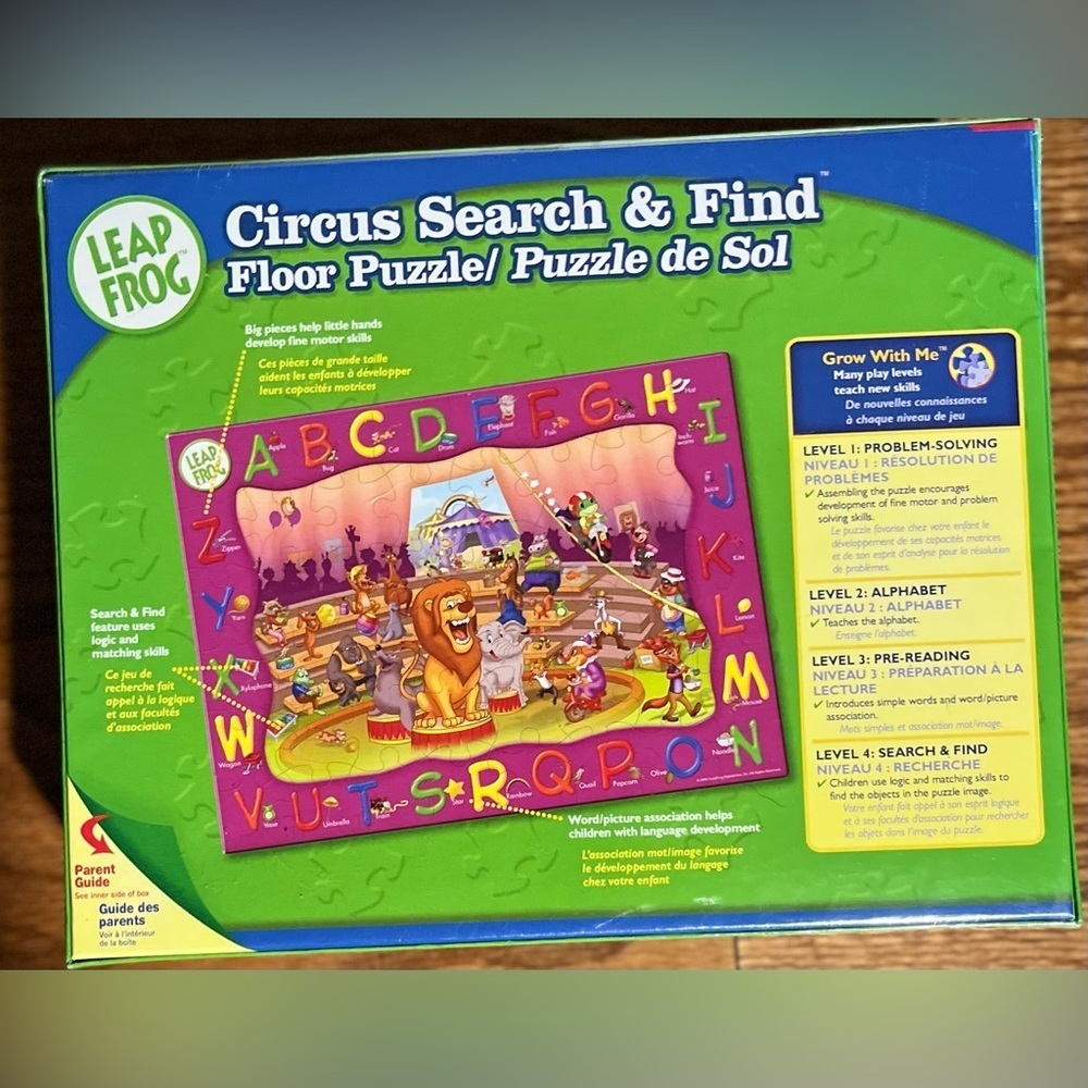 NIB Leap Frog Circus Search & Find 48 piece Floor Puzzle - Picture 2 of 6